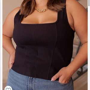 The Drop Women's Black Corset Tank